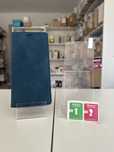 Etui zamykane ciemno niebieskie + SZKŁO do Motorola moto g24 /g04/ e14