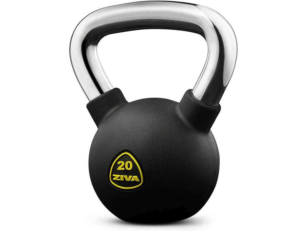 Kettlebell z powłoką gumową ZIVA Performance zestaw 4-20 kg