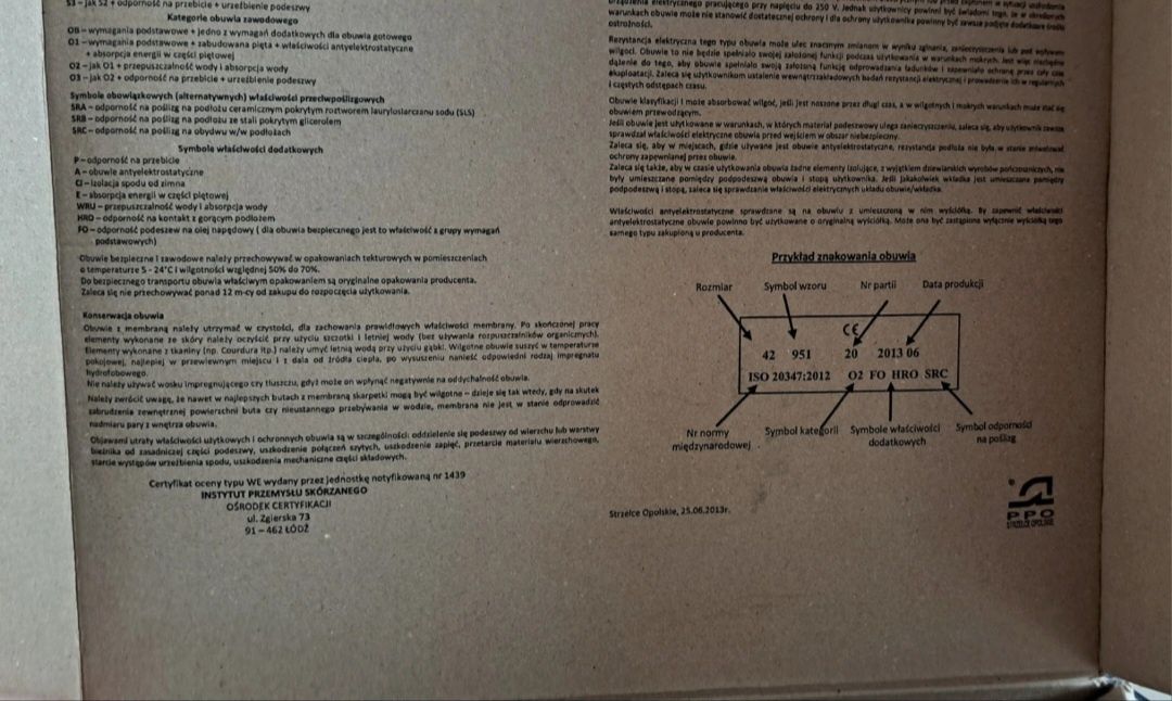 Trzewiki bezpieczne ocieplane PPO - Strzelce Opolskie rozm. 45