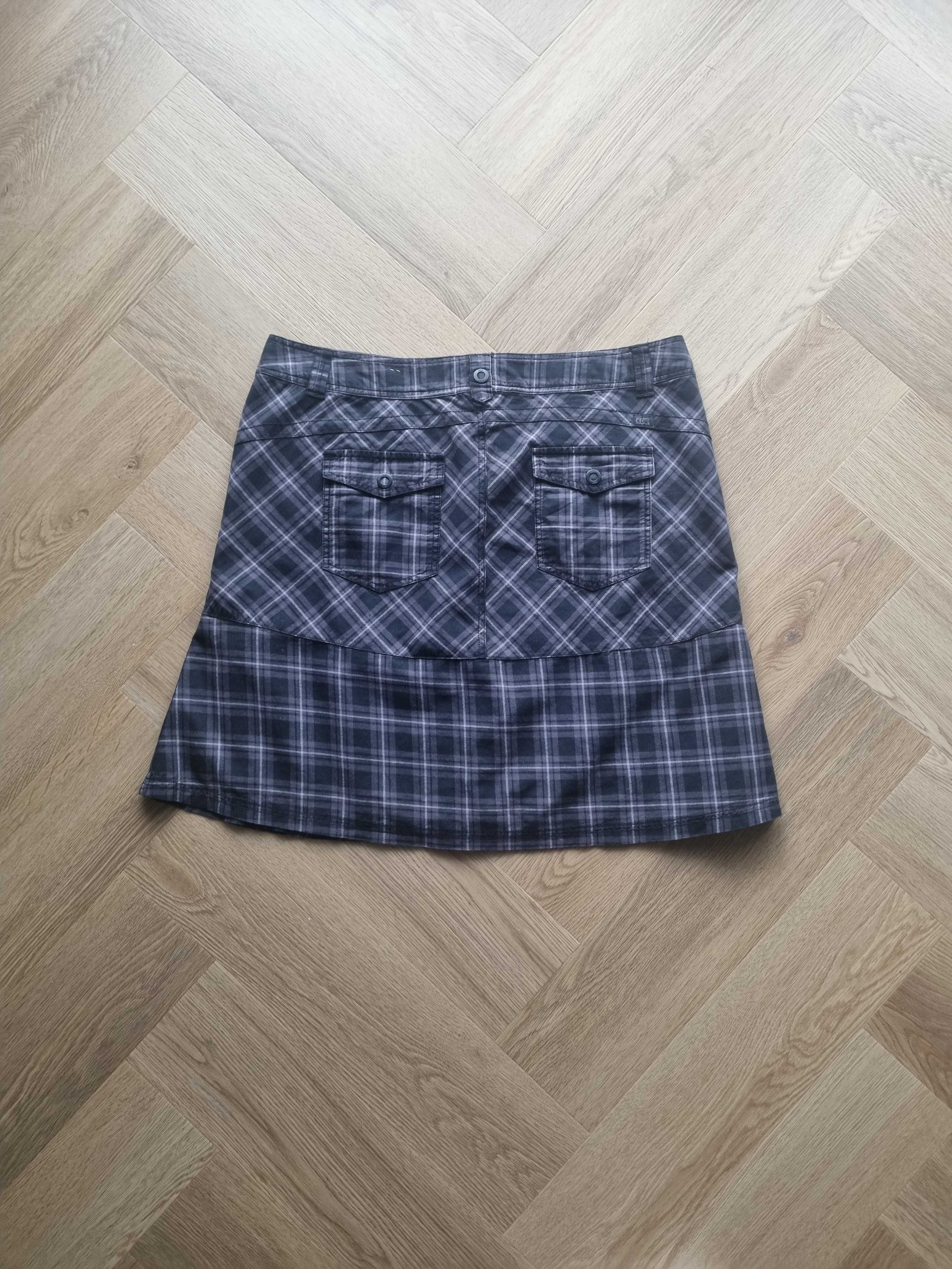 Spódnica mini spódniczka w kratkę CECIL 44/46 bawełna duży rozmiar