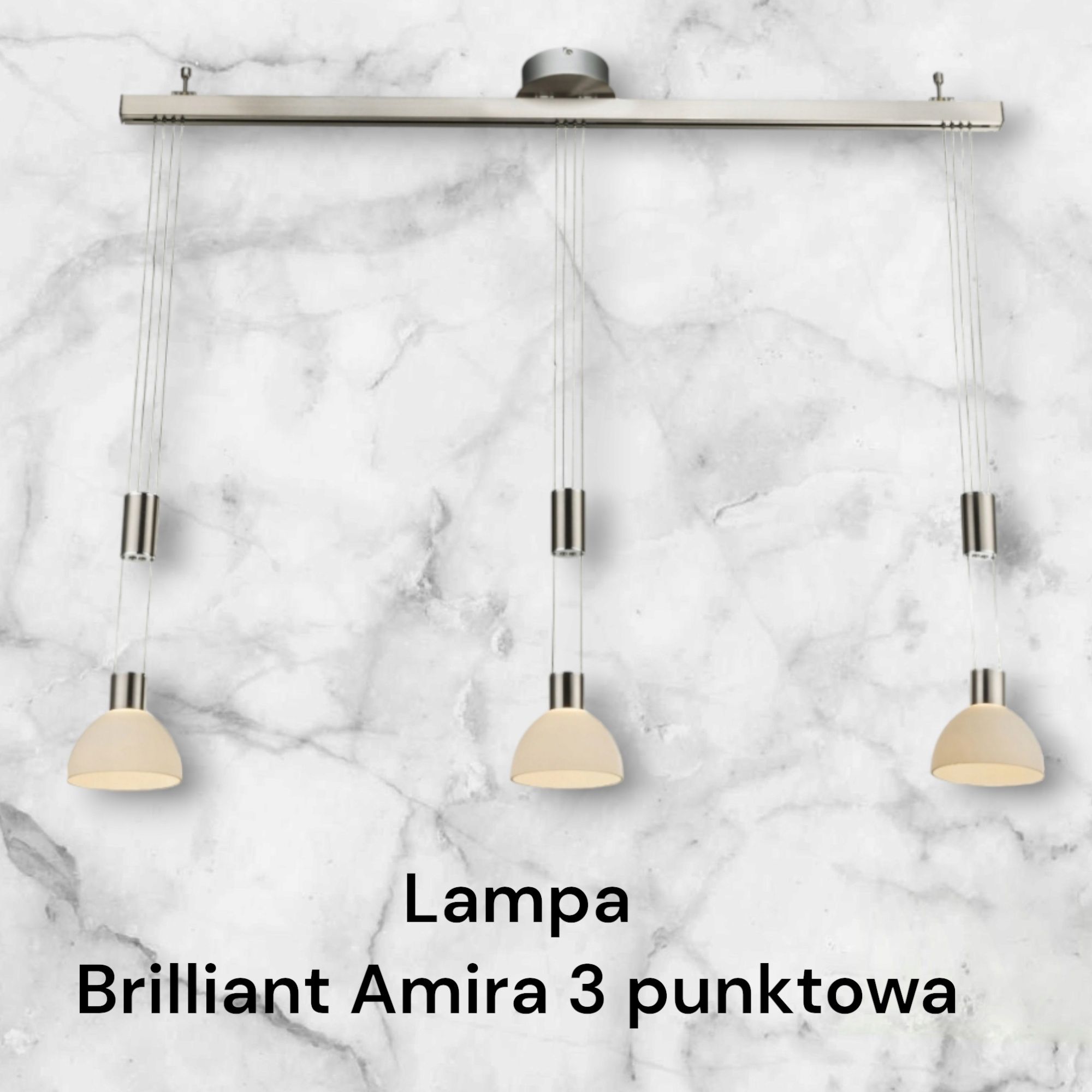 Lampa wisząca 3 punktowa zwis sufitowy nad wyspę stół kuchnia salon