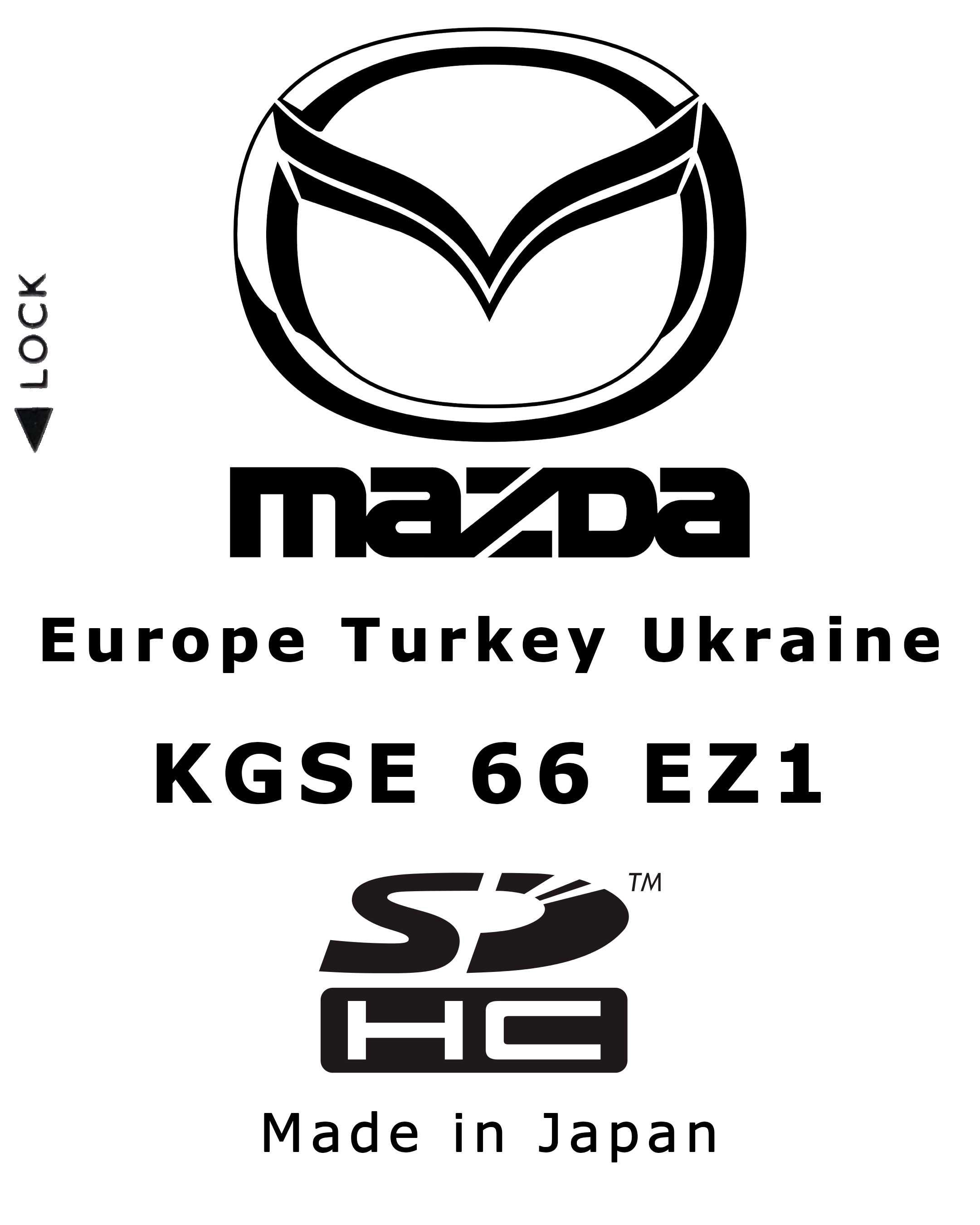 Карта навигации SD Украина Европа 2024 Mazda 2 3 6 MX-5 CX-3 CX-5 CX-9