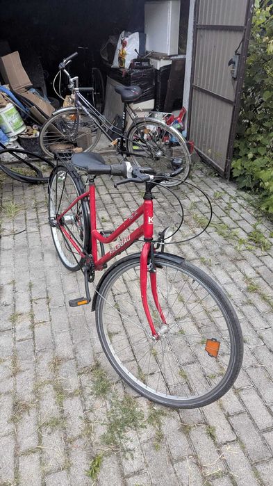 Rower czerwony damski Kelsgau Florida 28" wygodne siodełko BDB *kosz