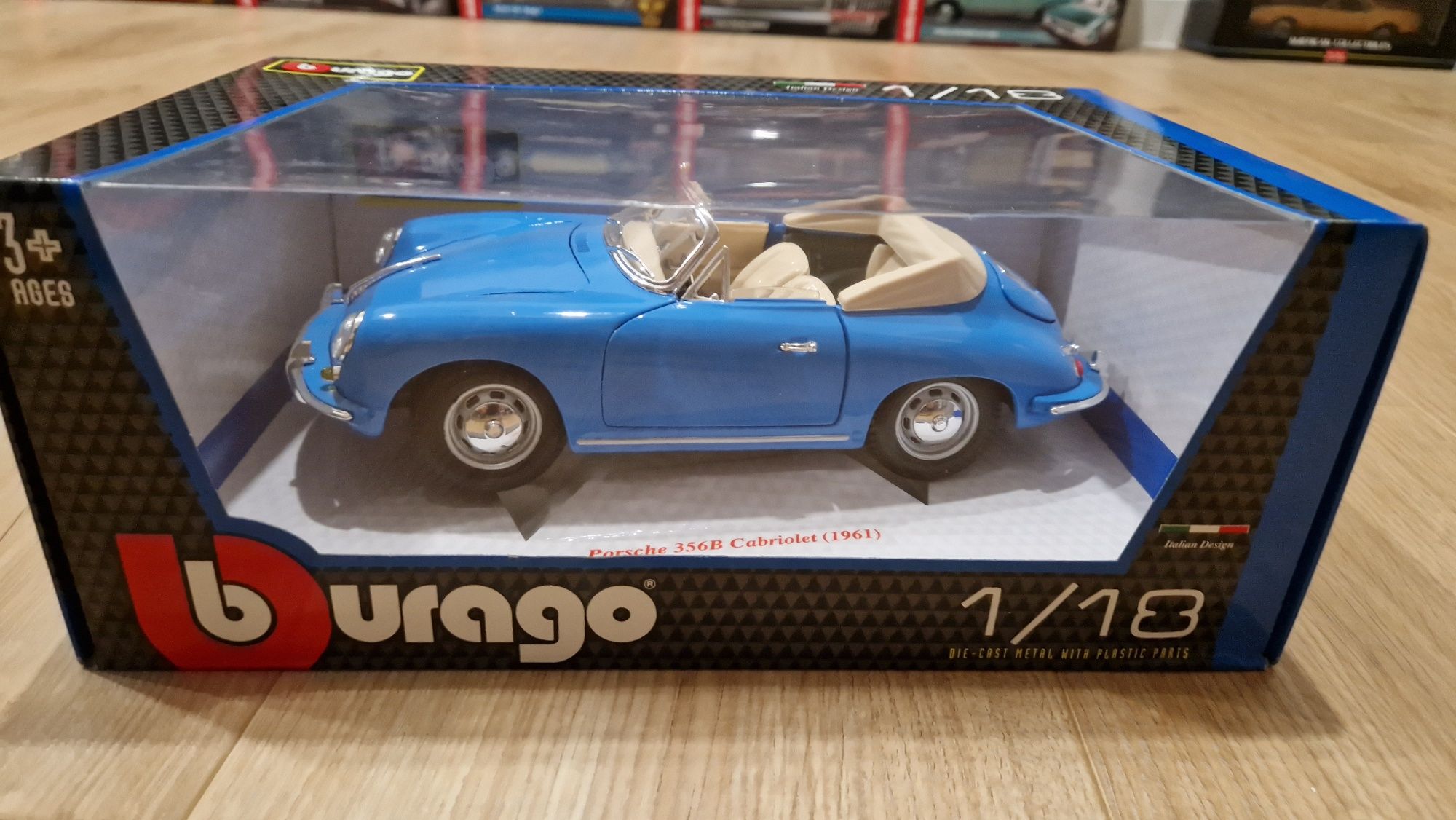 BBURAGO Porsche 356b CABRIO 1:18