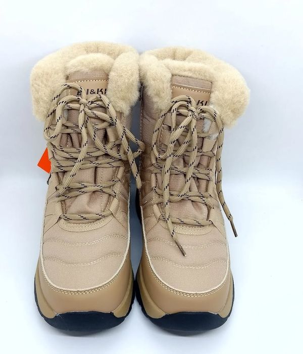 Зимові чобітки на дівчинку р33-38 сапожки бежеві ботинки Ві-Кі теплі