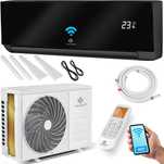 klimatyzacja czarna split 3400W WiFi 12000 BTU LCD pilot wifi komplet