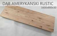 Blat do biurka drewno dąb amerykański rustic 1600x800x30 od ręki