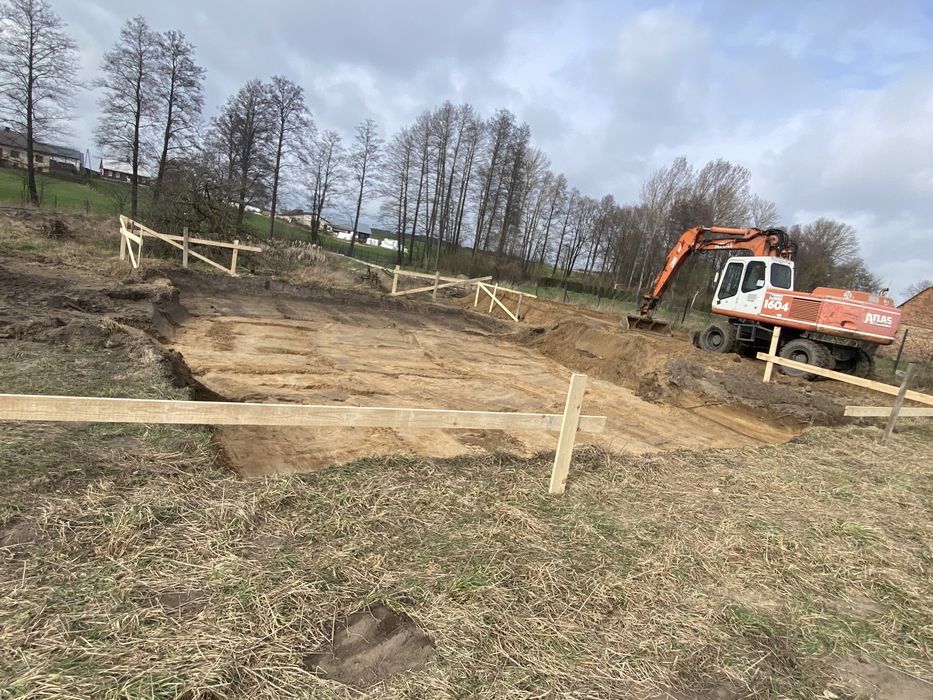 Układanie kostki brukowej BRUKARSTWO roboty ziemne, koparka, wywrotka