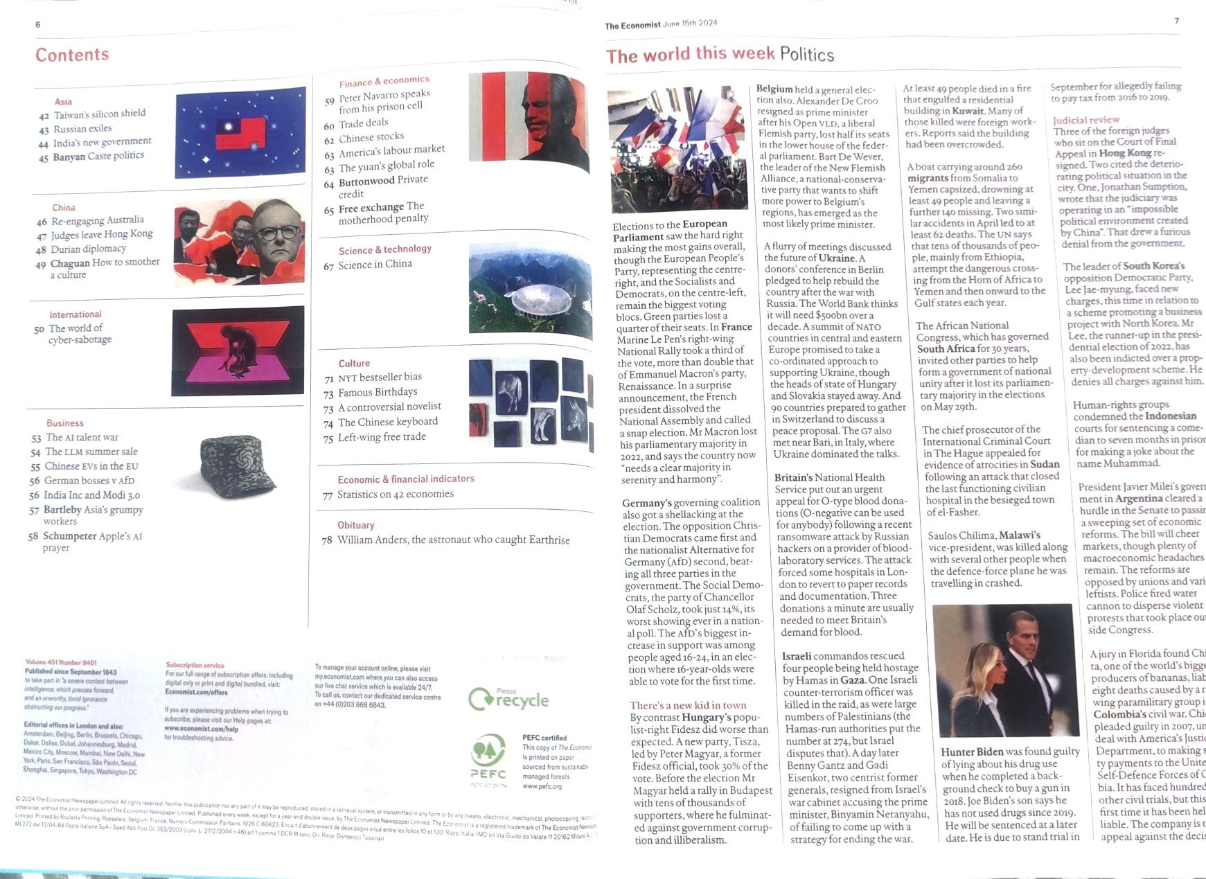 The Economist 15.06 Rozwój chińskiej nauki, wojna o kapitał ludzki AI