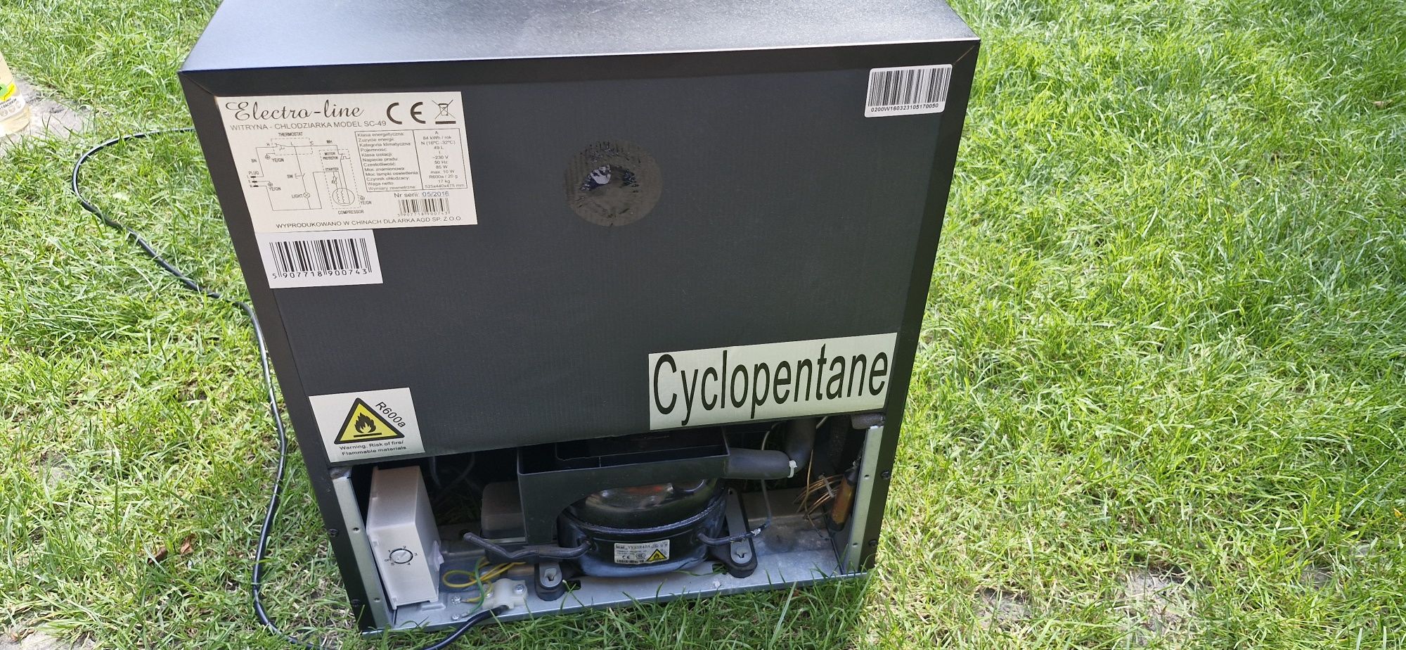 Witryna chłodnicza-lodówka Electroline SC-49