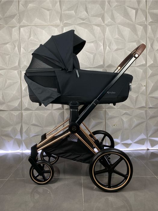 Cybex Priam 4.0 4w1 Deep Black Czarno Różowe złoto