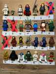 Figurki lego z serii star wars, marvel, ninjago i innych