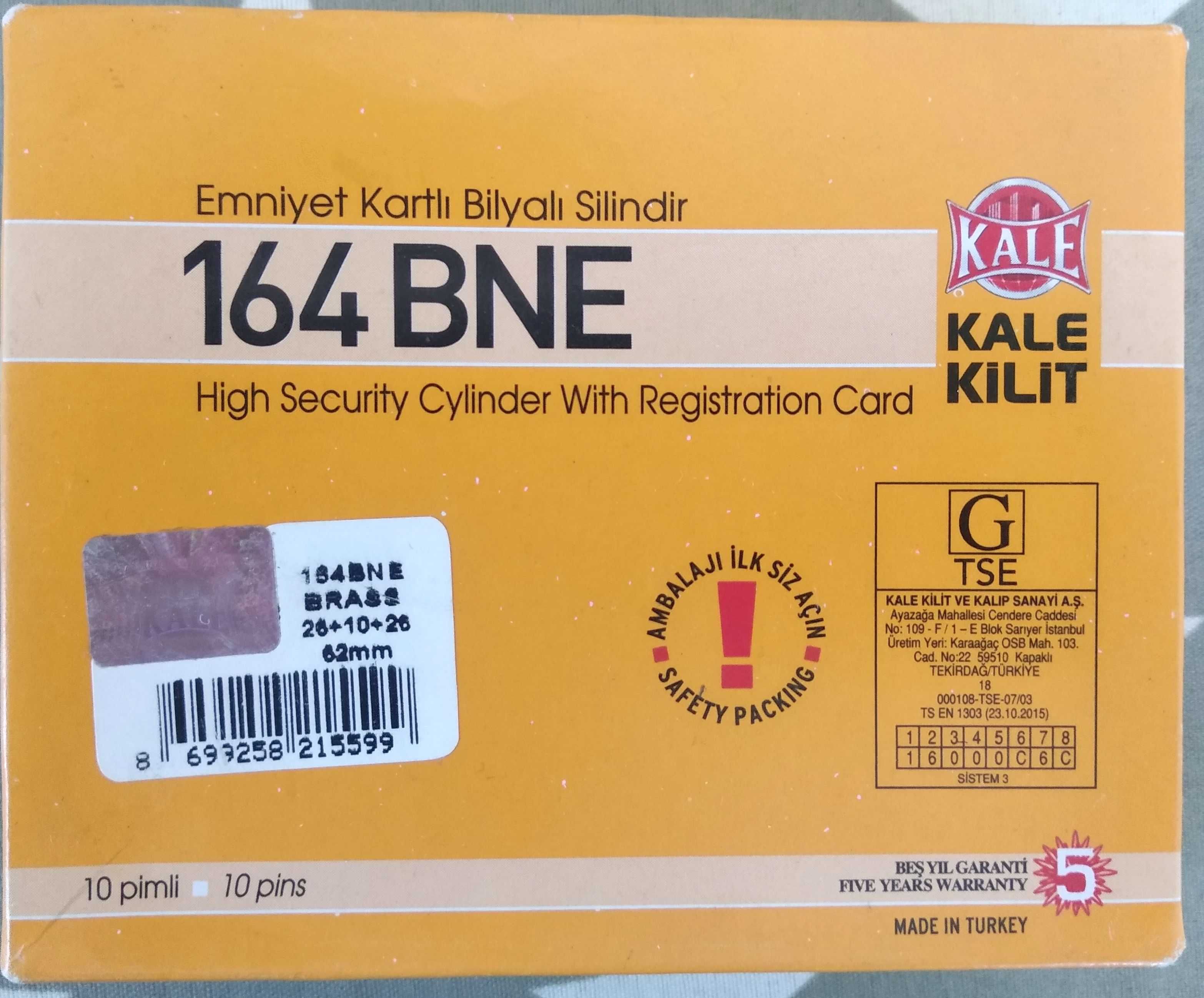 Цилиндровый механизм KALE 164 BNE