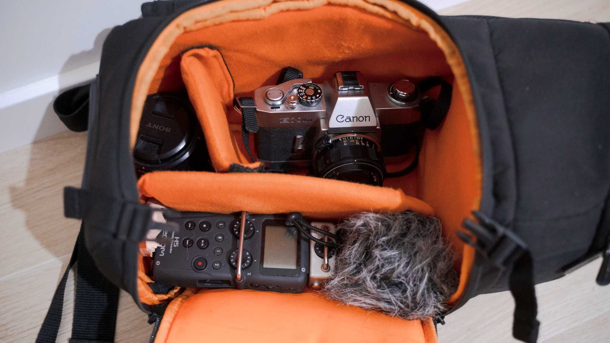 Mala de Fotografia/Video de ombro com uma alça- espaçosa e pratica