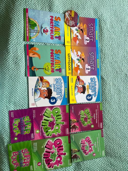 Книжки smart Junior 2,частина, quick minds 3,4 частина