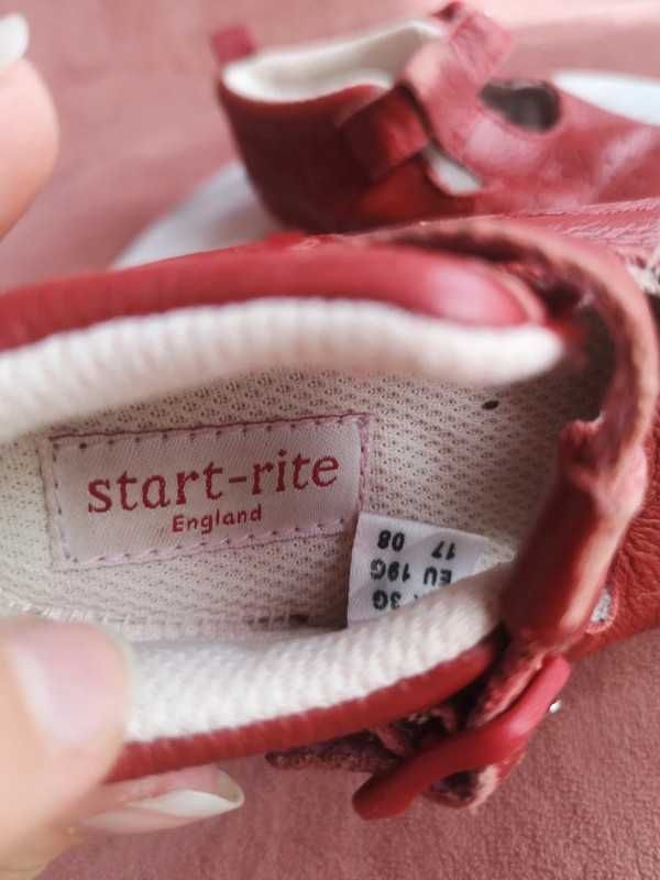 Start-Rite England miękkie buty ze skóry czerwone r. 19
