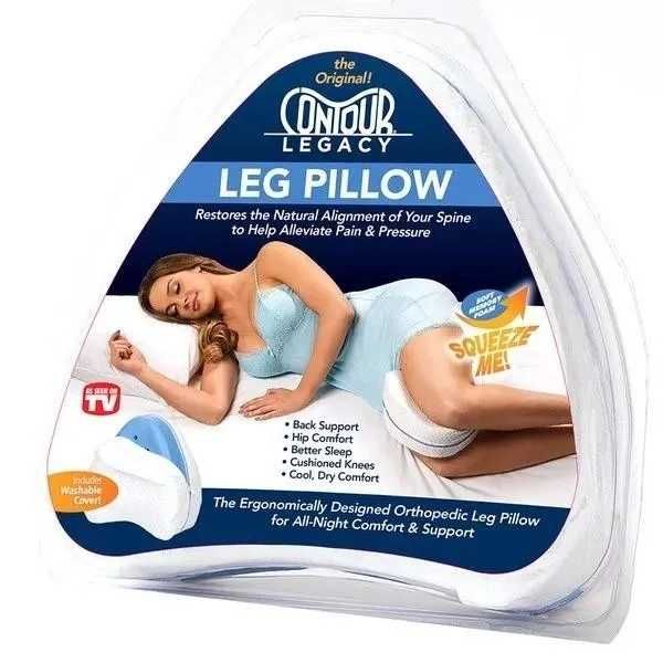 Ортопедическая подушка Contour Leg Pillow для ног со съемным чехлом