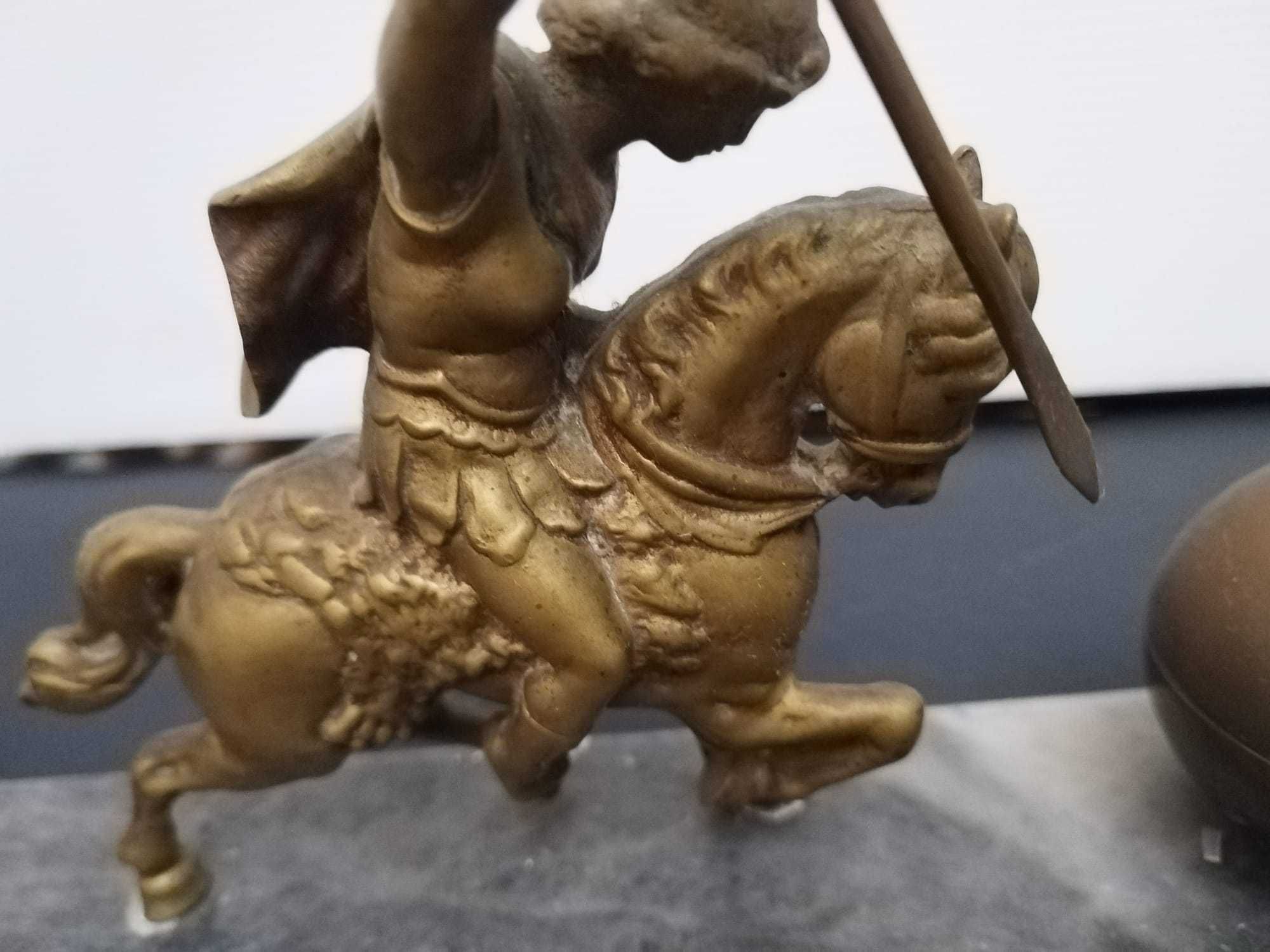 Tinteiro, Cerra livros e pisa papeis em bronze - Guerreiro a cavalo