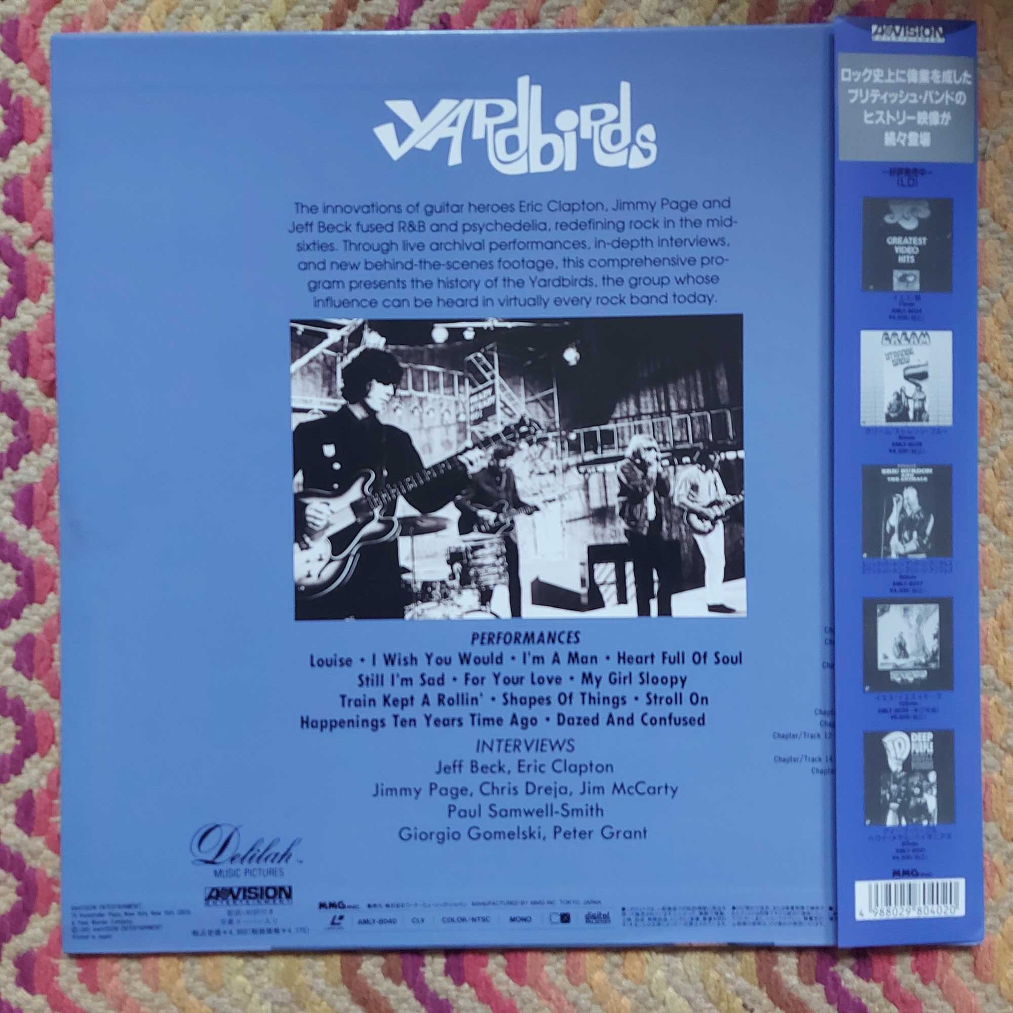 Laserdisc Yardbirds* Yardbirds  1991 Japan (NM/NM)