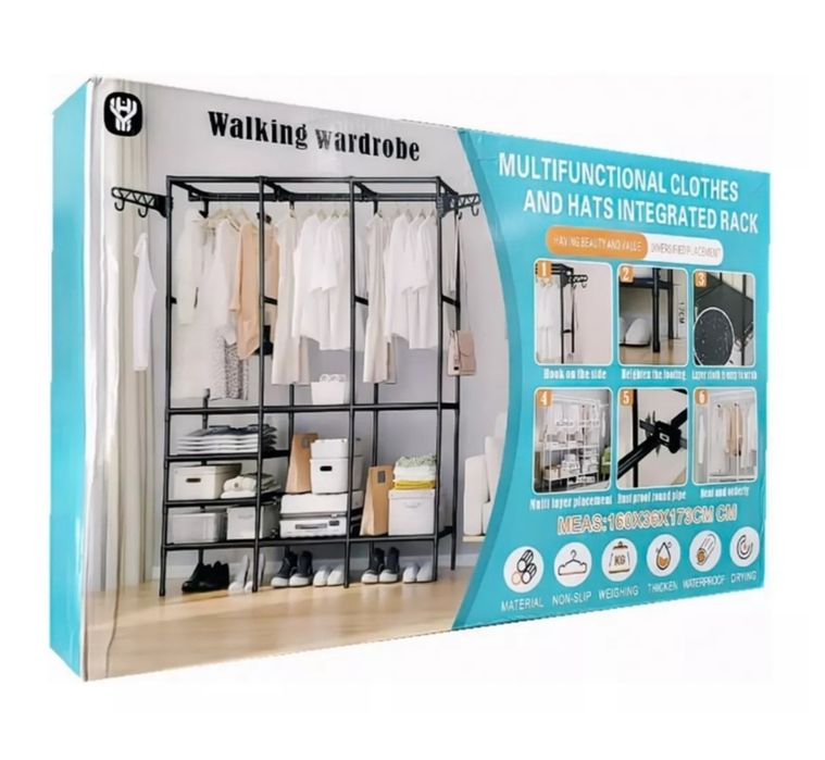 Підлогова вішалка-стійка для одягу RIAS Walking Wardrobe 170х160х36см