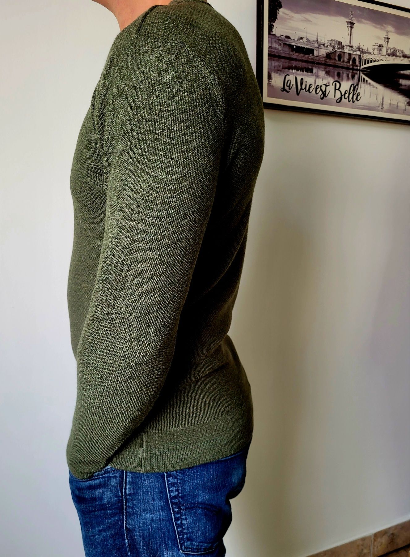 Blue de Genes sweter męski 100%merino
rozmiar:z metki XL
