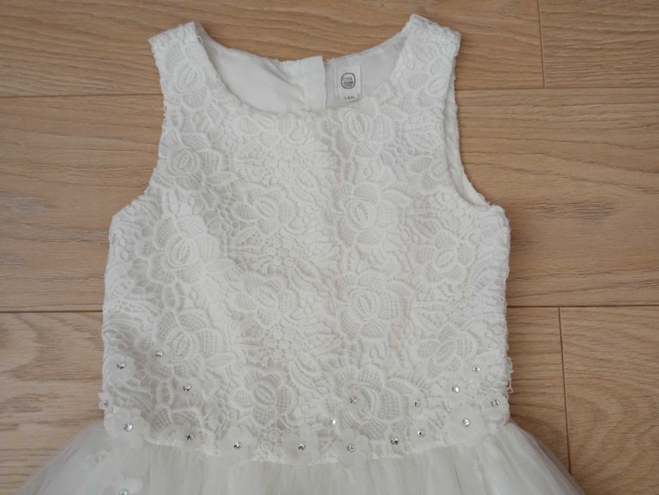 Biała sukienka 146 Smyk