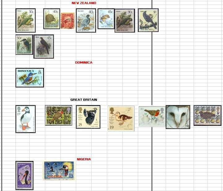 Vendo ou troco Selos (Tema Aves Mundiais) 2/4