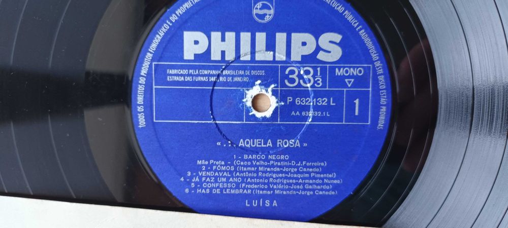Luisa Aquela Rosa LP Vinil 1963 Fado RARO