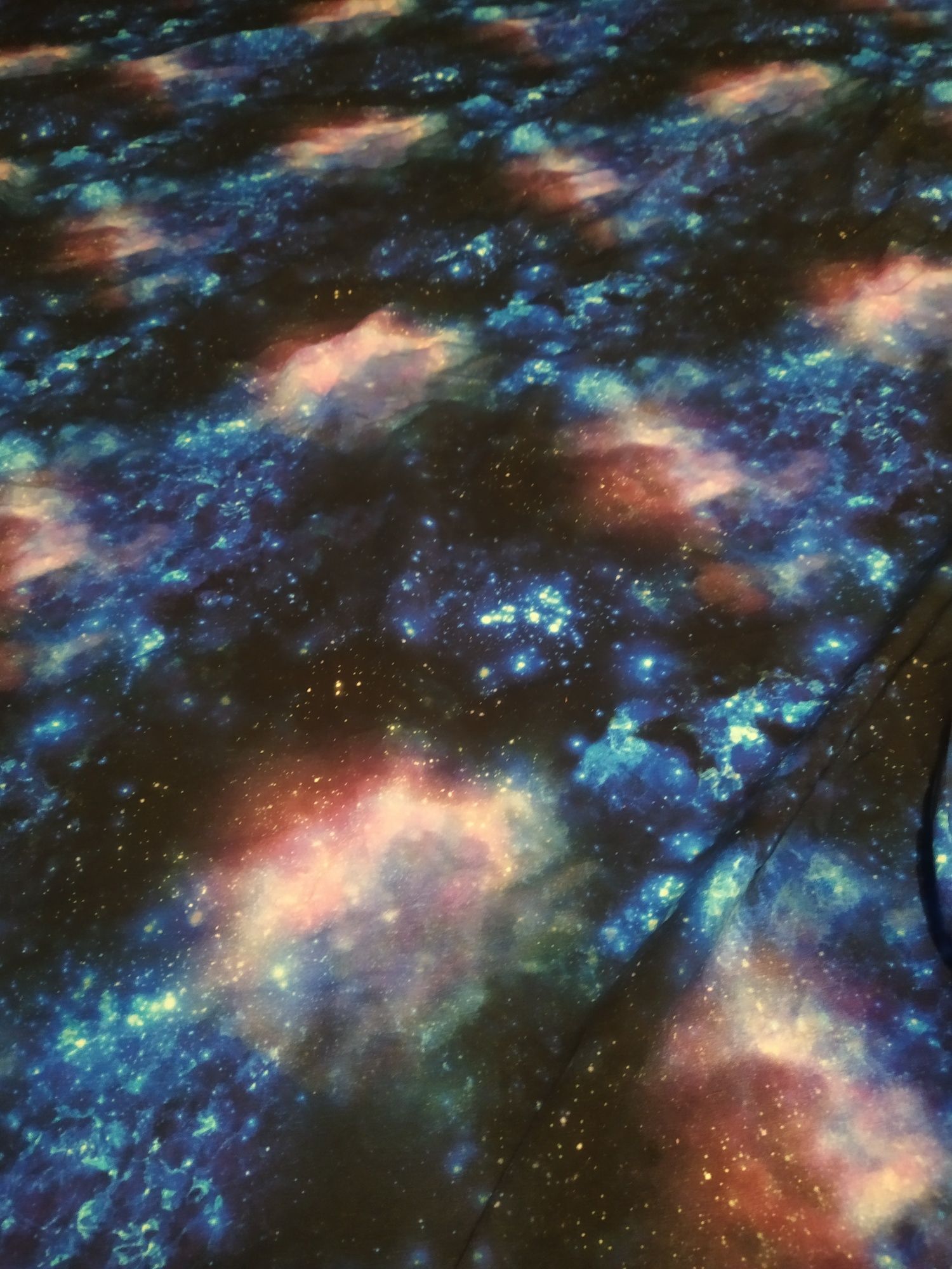 Dzianina jersey do szycia kosmos galaktyka duży kupon materiału
