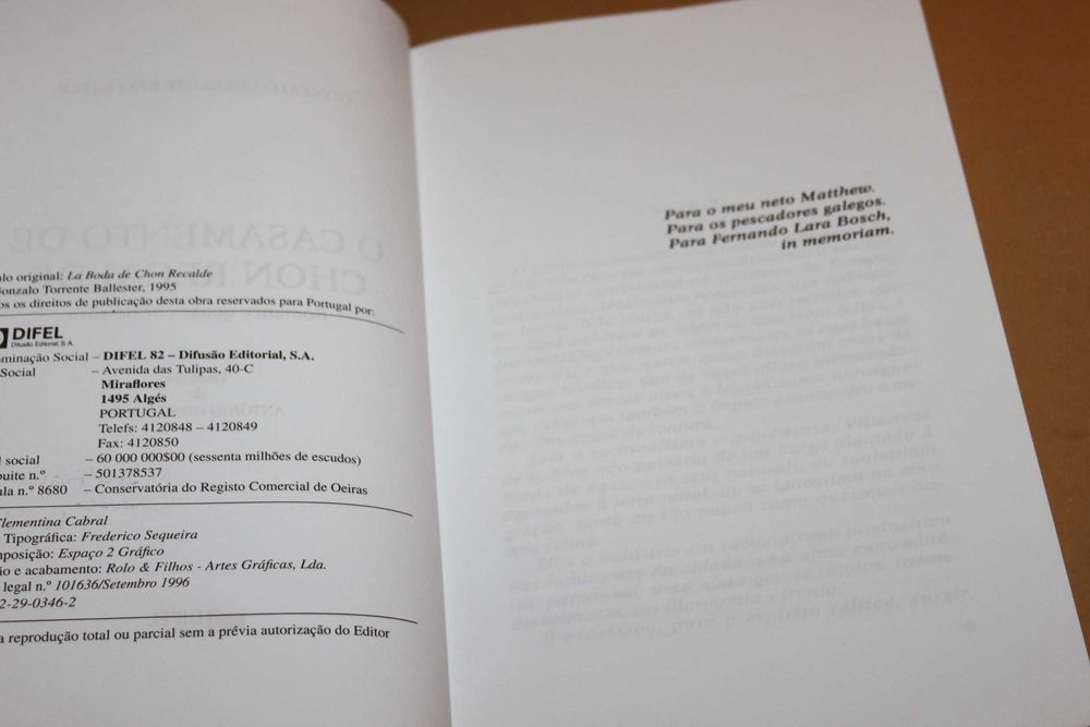 O Casamento de Chon Recalde// Gonzalo Torrente Ballester