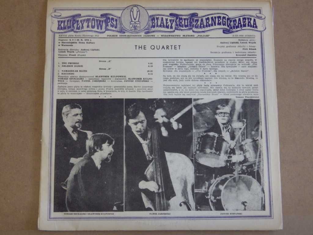 Winyl LP PolJazz The Quartet Klub Płytowy Biały Kruk Czarnego Krążka