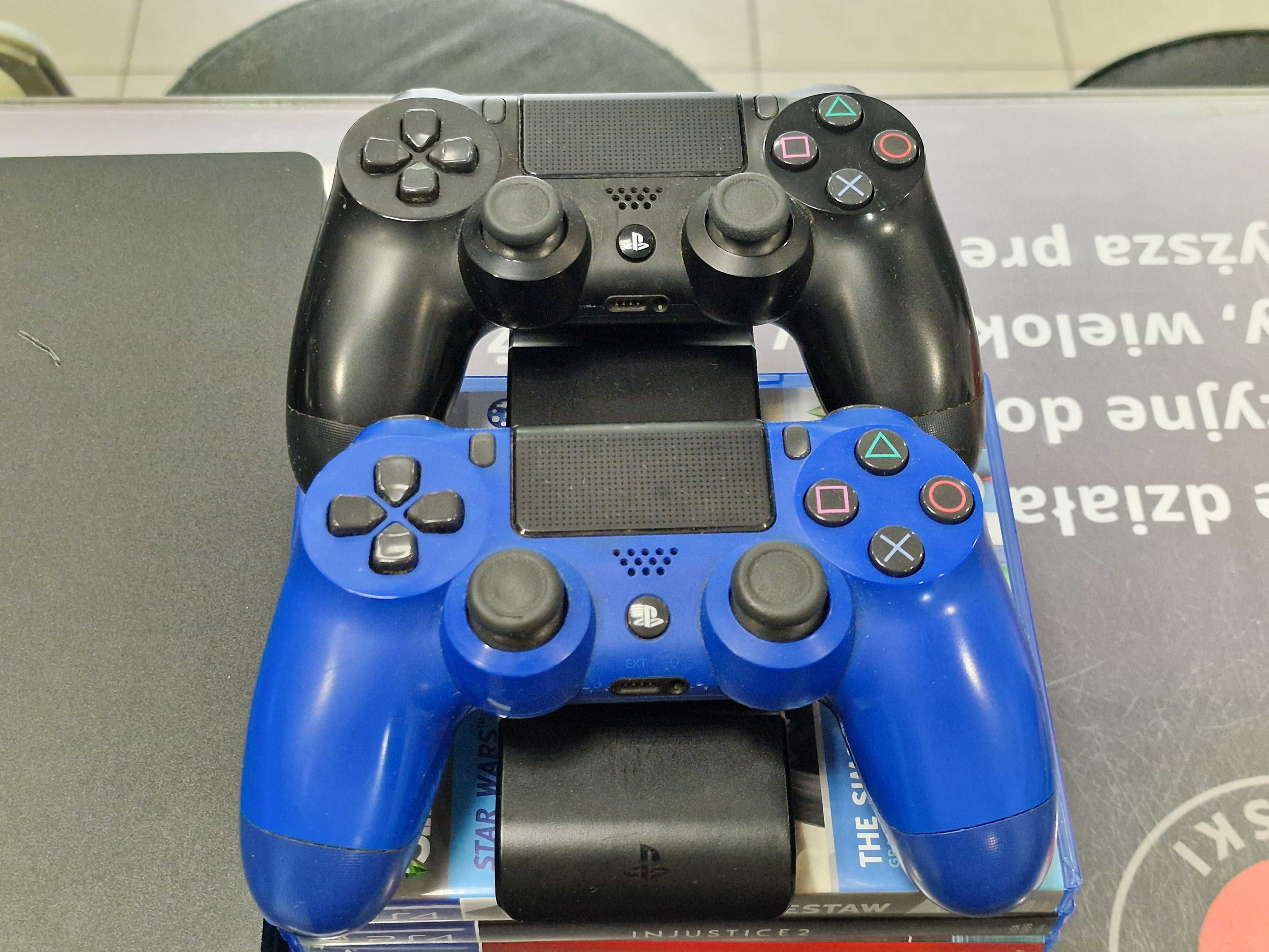 Playstation 4 Slim 1TB/ 2 pady/ 5 gier/ okablowanie/ Grade A-/PS4 Slim
