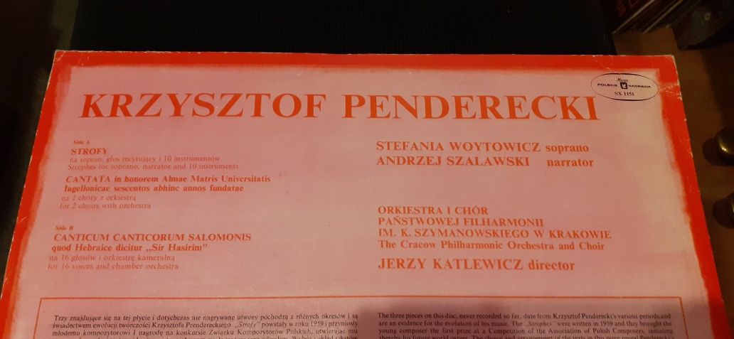 Płyta CANTICUM, Krzysztof Penderecki