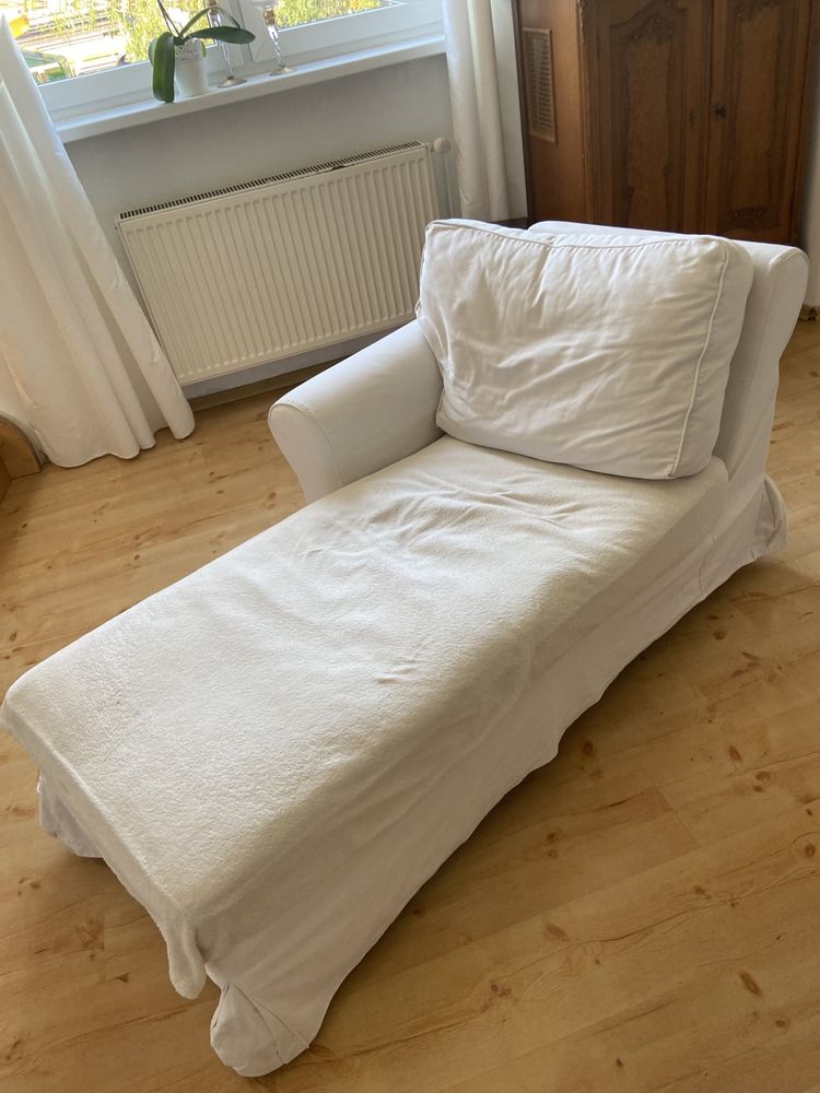 Kpl ikea jedna sofa  szelong i pufa