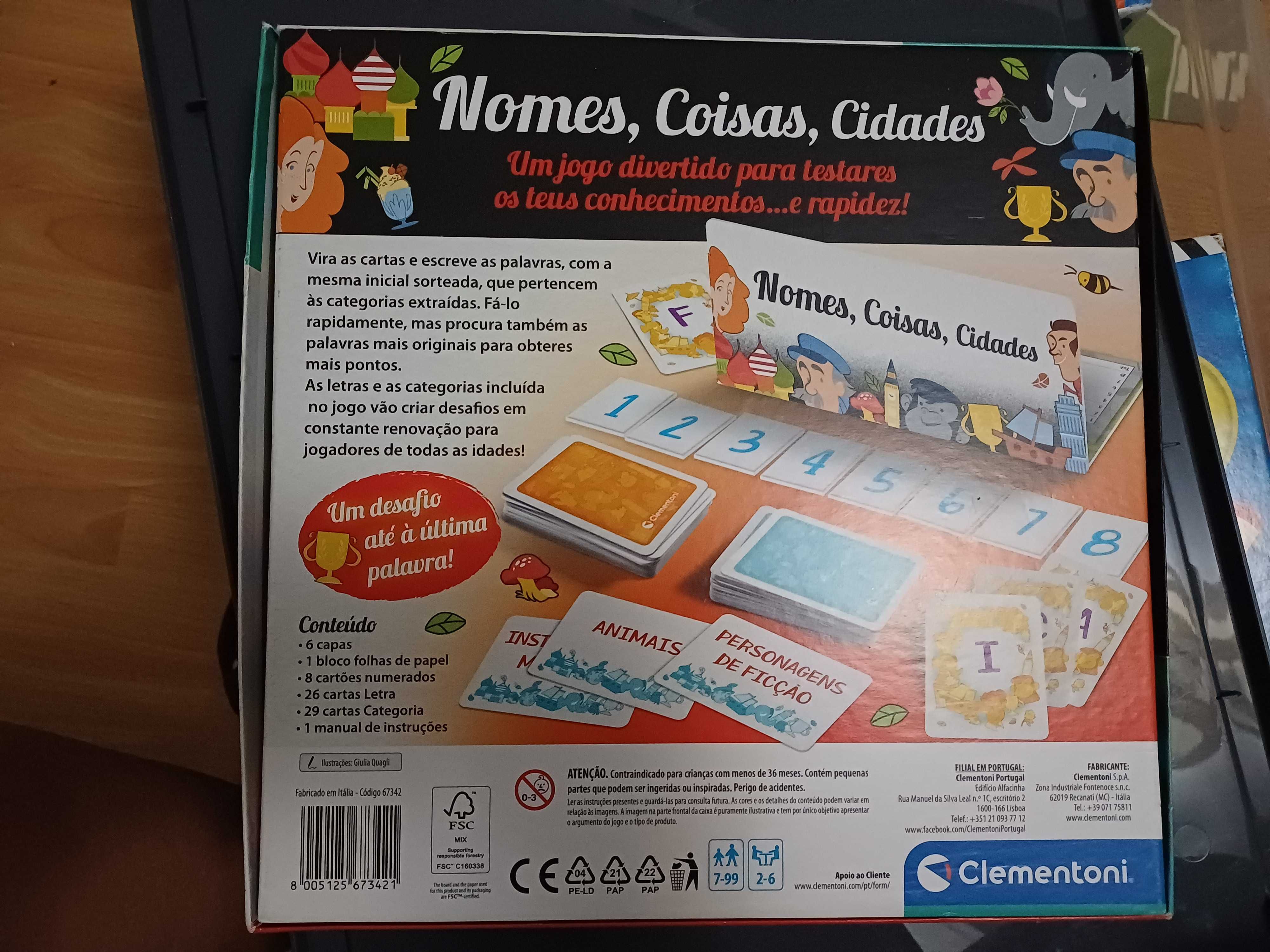Jogo Nomes, Coisas e Cidades