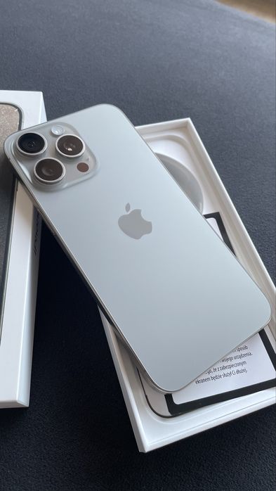 Iphone 15 pro max 256 GB stan idealny kolor tytan naturalny