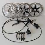 Kit Travões Shimano MT400 Frente e Trás com Discos 203 e adaptadores