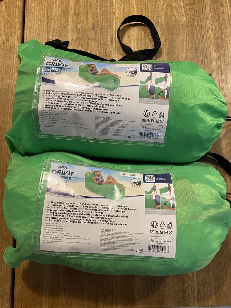 2x lezak lazy bag dmuchana sofa