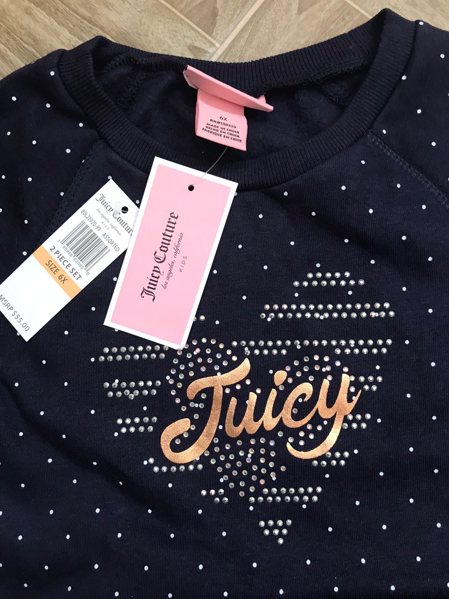 Тёплый костюм Juicy Courure, оригинал! Размер 6X(120-122 см)