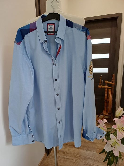 Męska koszula włoskiej firmy Doramafi rozm 3XL.