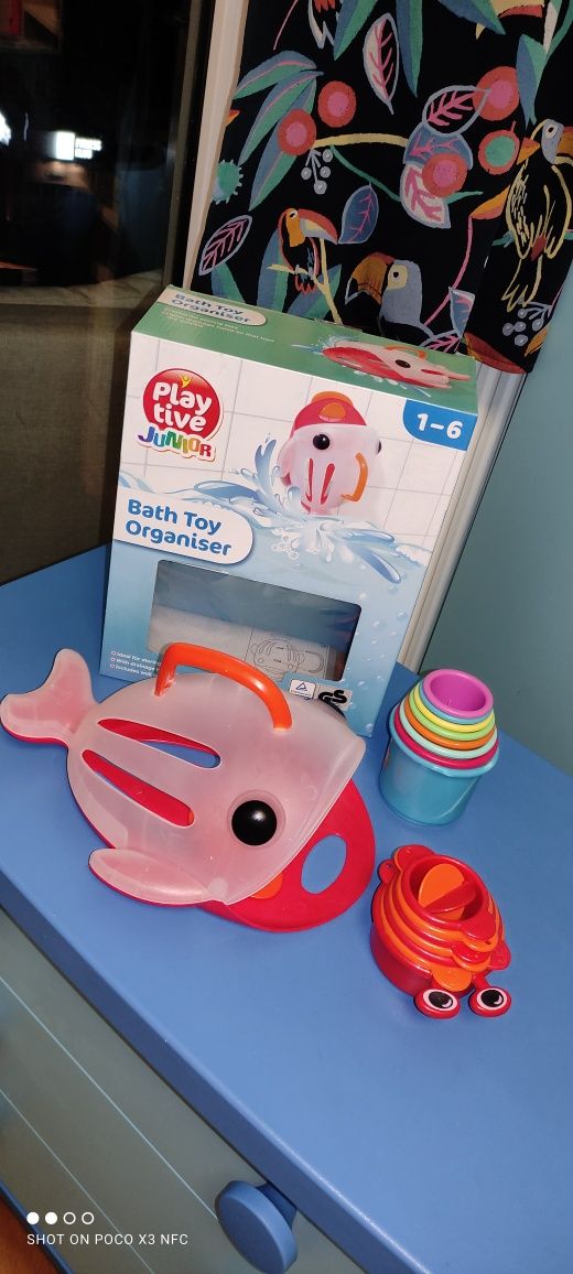 Play tive junior-bath Toy organizer wieloryb do kąpieli + kubeczki