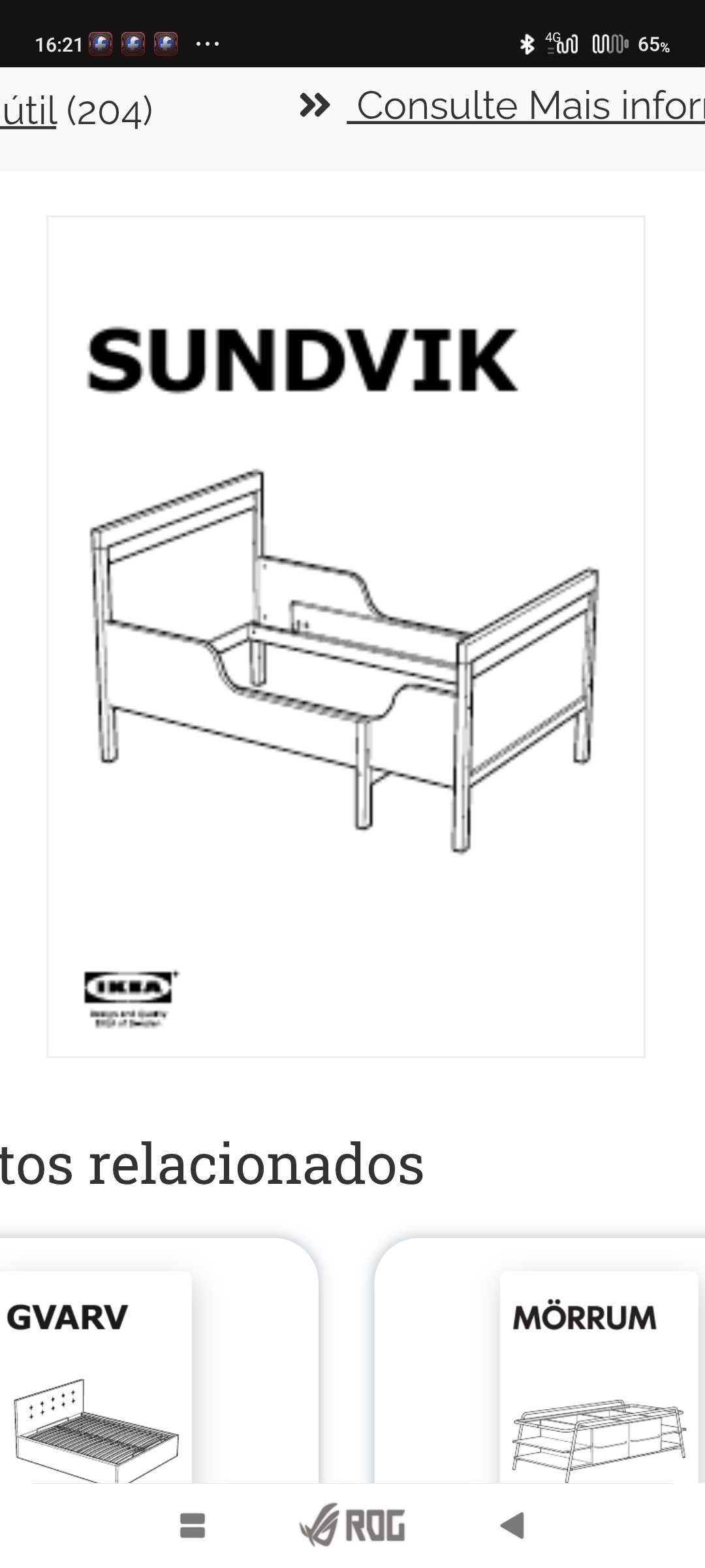Cama extensível para criança