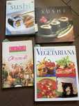 4 Livros sushi e vegetariano