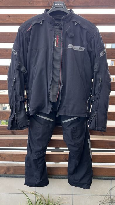 Kurtka i spodnie HELD Renegade + kamizelka SECA + rekawice RICHA gore