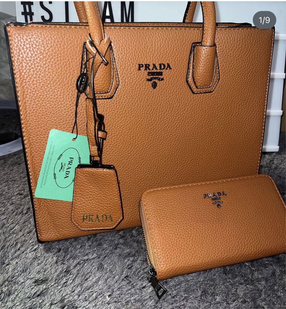 Conjunto Prada camel novo