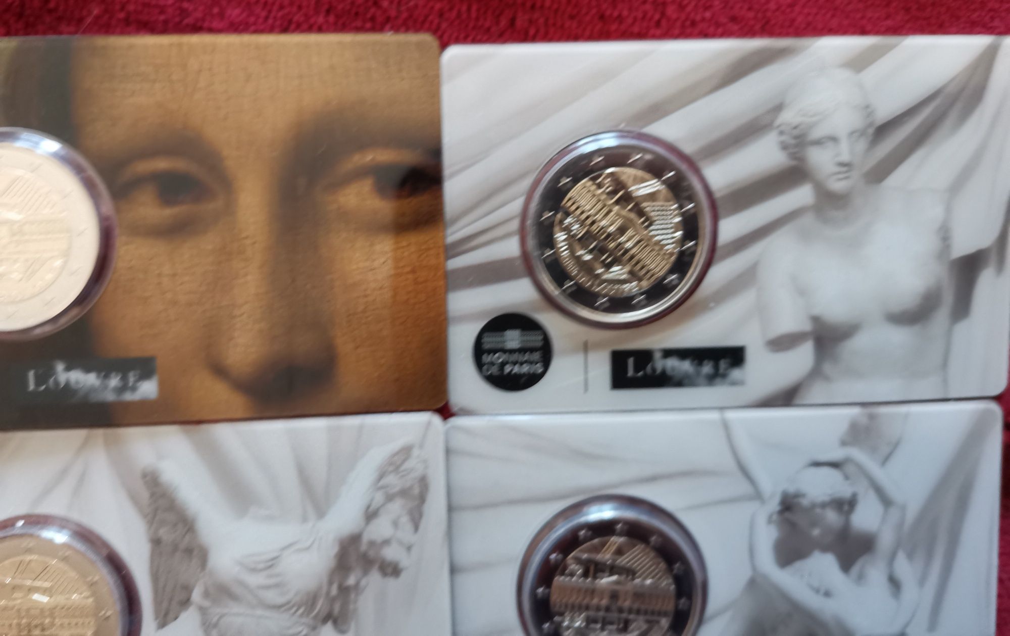 Conjunto de 4 moedas 2€ coincard Musée du Louvre