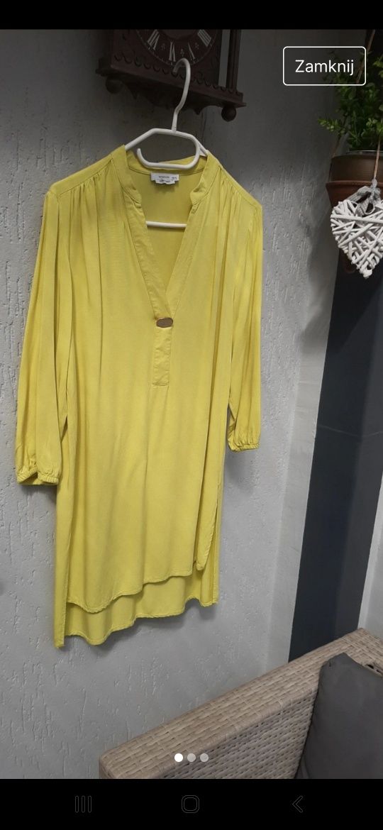 Bluzeczka seledynowo-oliwkowa,może być jako krótsza sukienka,delikatna