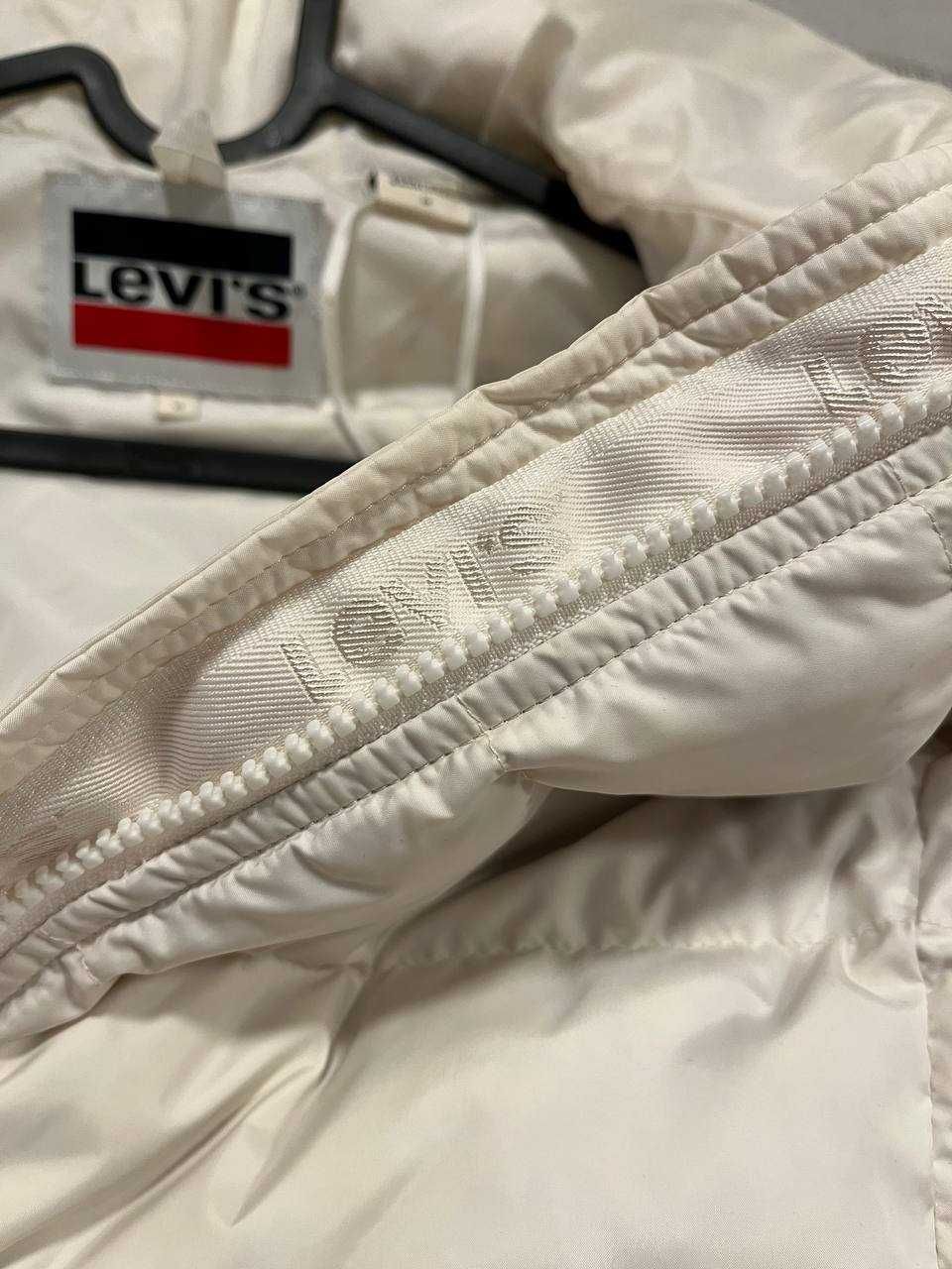 Nowa kurtka damska Levi's Down Mid Length Puffer Jacket Tofu White M