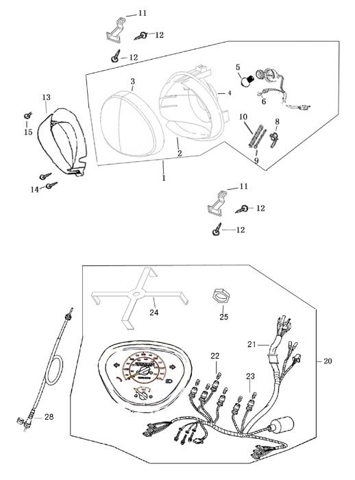 Componentes para Znen 125 TF