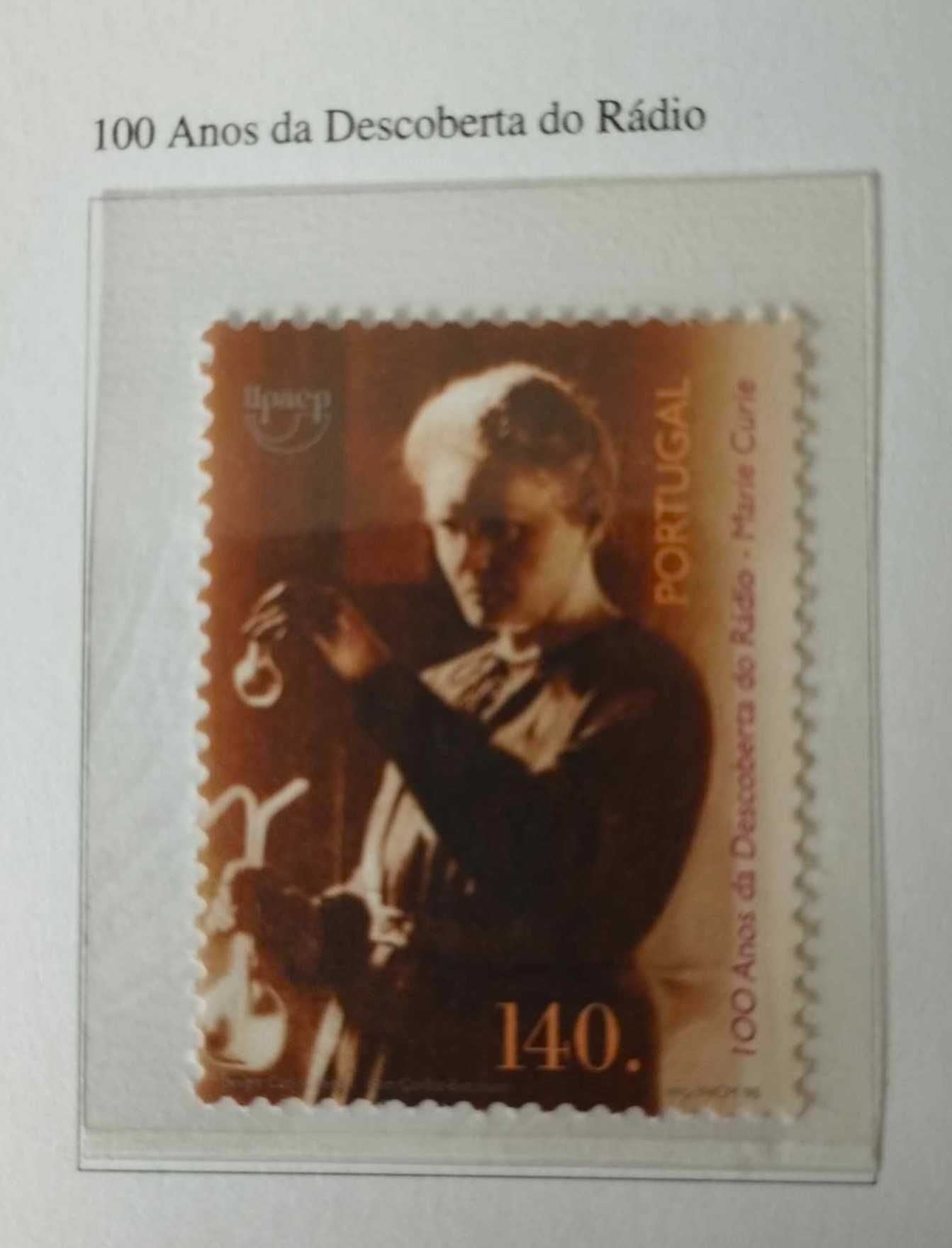 Série Selos: UPAEP – 100 Anos Descoberta do Rádio, Marie Curie - 1998